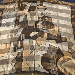 Abstract Picasso Cubist Art Silky Scarf
